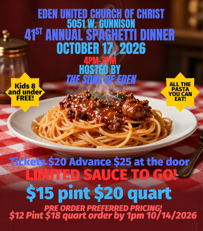 Eden's Spaghetti Dinner & Sauce Sale